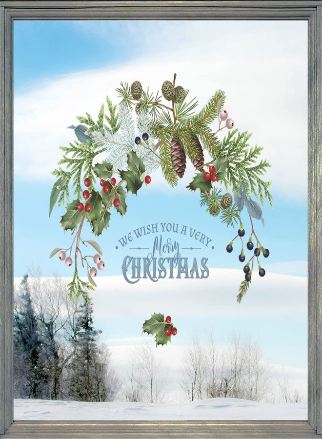 GARNETIN Christmas Decal Stickers Wall Decals for New Year Happy Christmas Christmas Tree Vinyl Wall Art Decals Decor Removable Modern for Christmas Party Supplies Home Window Decor xmas010 - Image 4